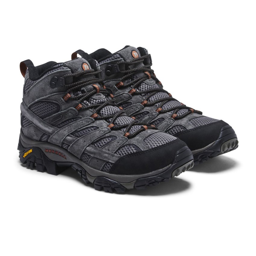 Chaussures Randonnée Merrell Moab 2 Mid Waterproof Grise Foncé Homme | K.I.YPNB